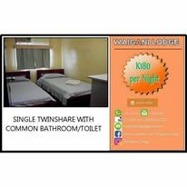 Single twinshare bedroom with two beds and private window.