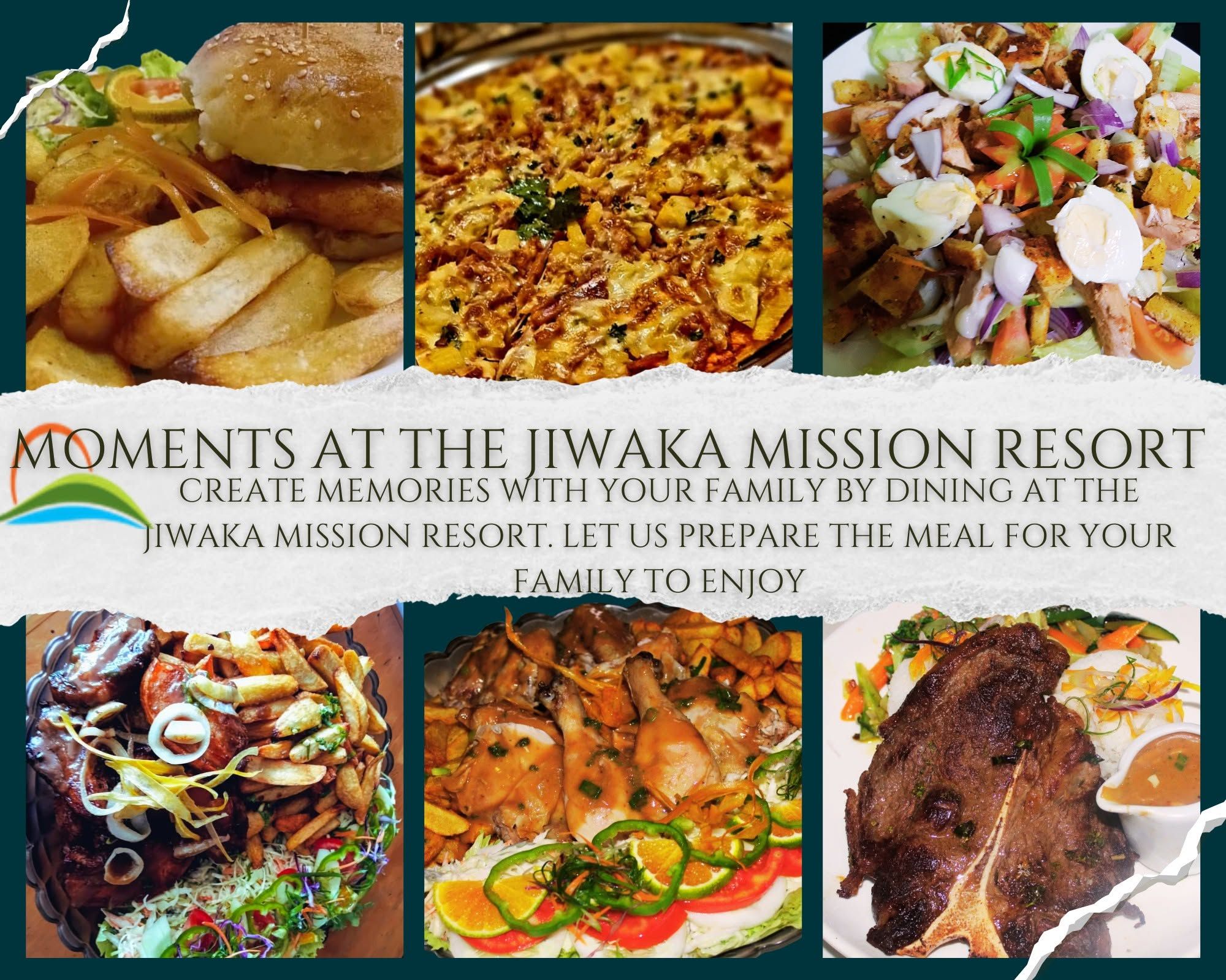 Various food offerings and dishes served at the resort