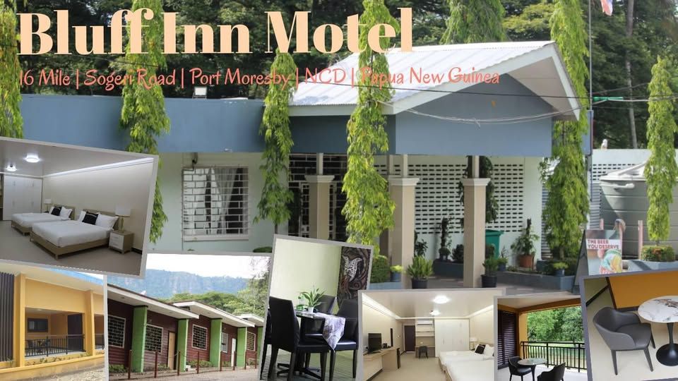 Collage of property photos and entrance signage.